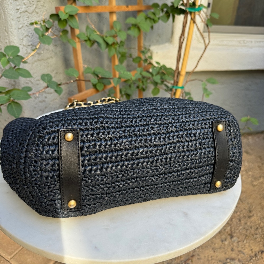 SOLD Chanel Raffia Chain Tote - Picture 8 of 13